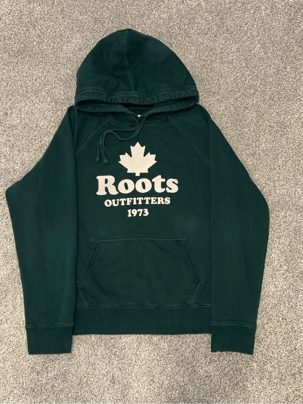 Roots dark green hoodie